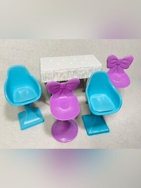 Barbie Doll Dreamhouse Chairs Barbie Table Furniture Doll Chairs